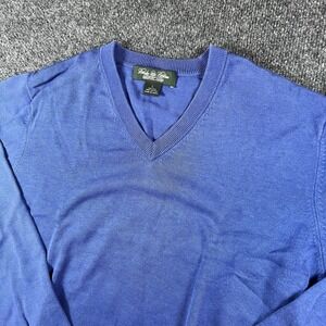 New Brooks Brothers Country Club Men's Silk Cotton V-Neck‎ Sweater Size Large